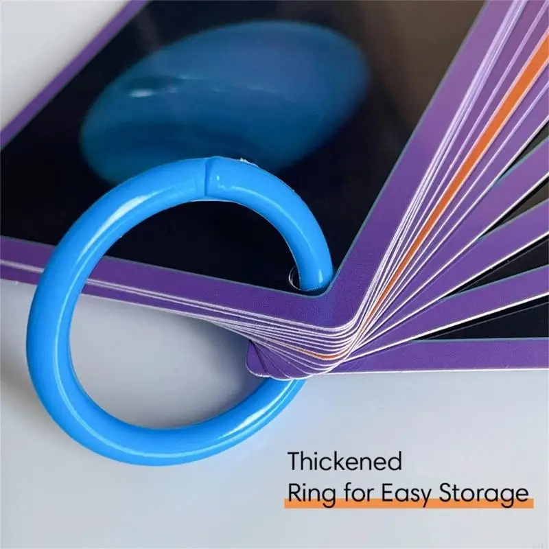 15Pcs Double Sided Solar Planet Learning Flash Cards English Word Building Cards K1KF