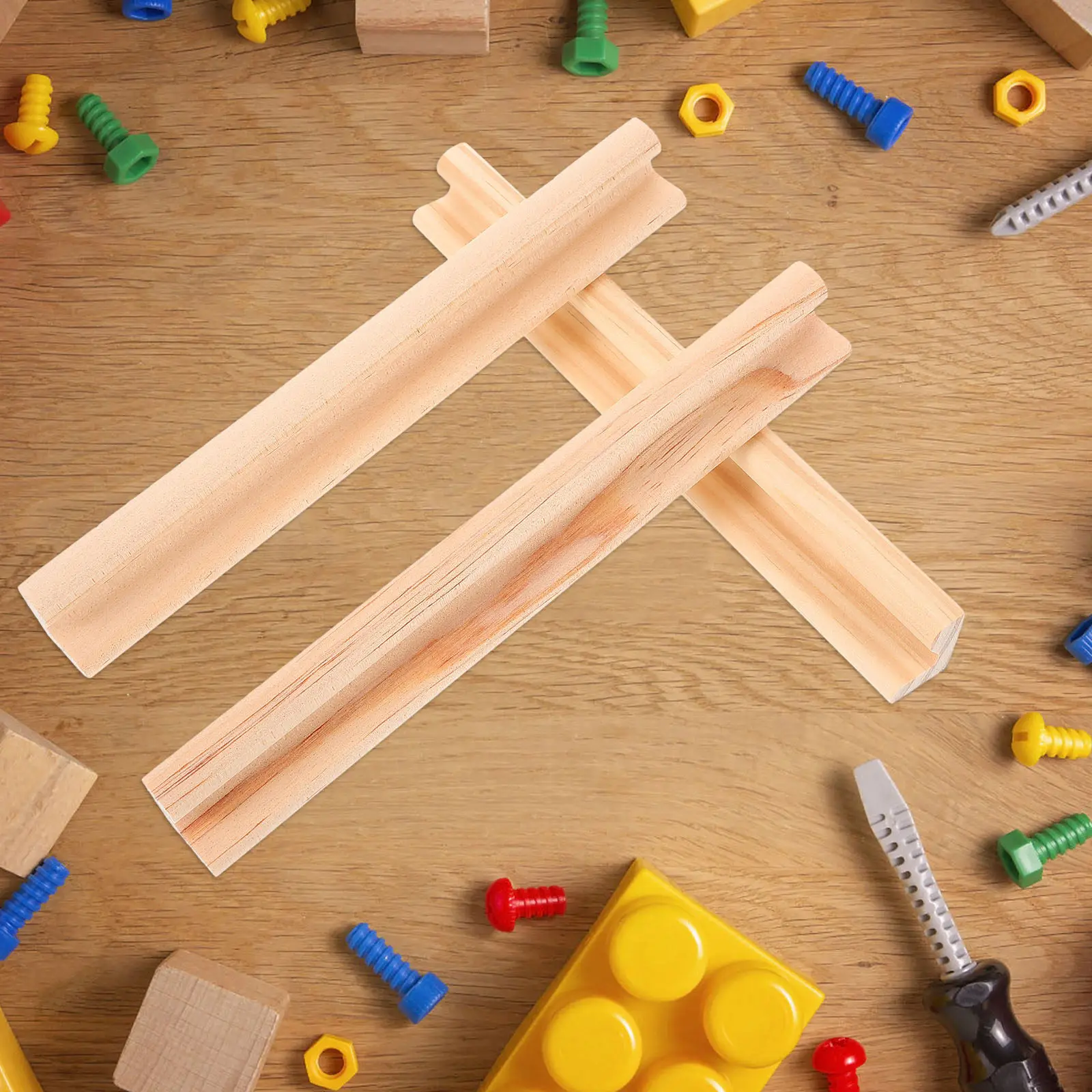 8 قطع قاعدة عرض خشبية لقطع الدومينو وبطاقات الحروف الأبجدية، حامل متعدد الاستخدامات لتنظيم ألعاب DIY