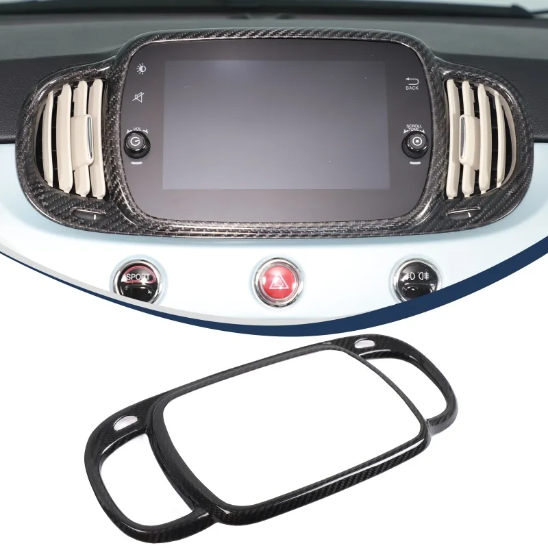 

Real Carbon Fiber For 2021-2023 Fiat 500 Center Console Air Vent Frame Air vent trim Car Accessories
