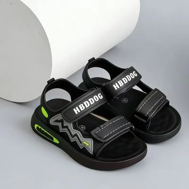 

Летние сандалии для мальчиков, детская пляжная обувь с мягкой подошвой и противоскользящим покрытием, дышащие легкие повседневные прогулочные сандалии для детей