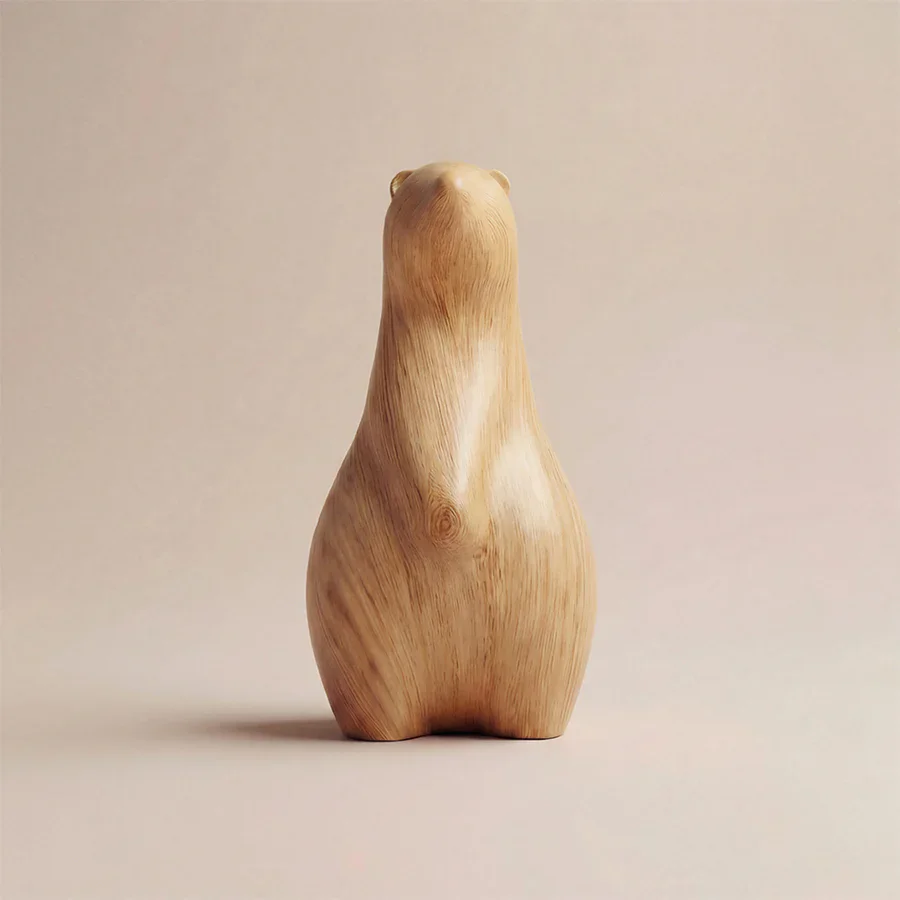 Premium Wood Animal Wood Carving Sculpture For Console Shelf Entryway Interior Design Decoration