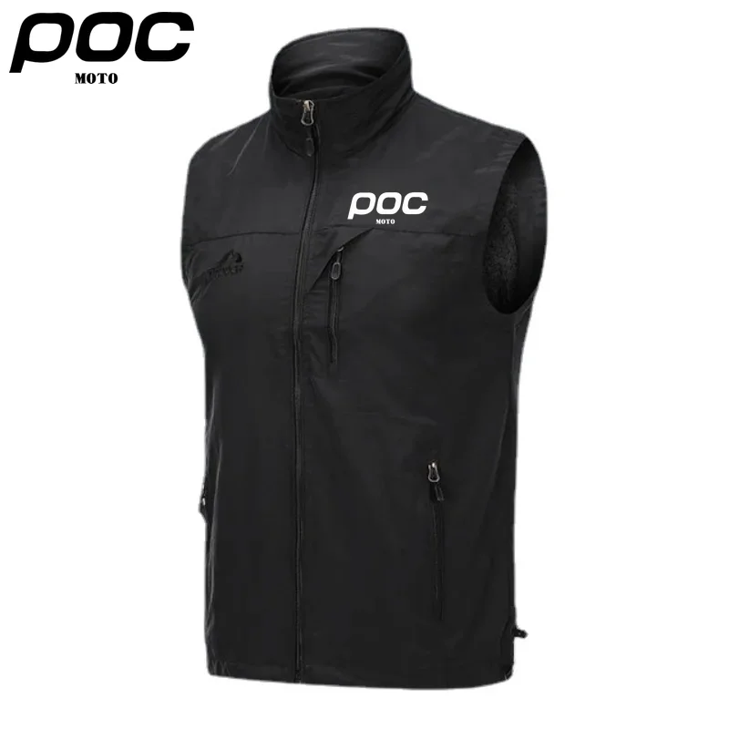 Sleeveless Waterproof Cycling Jacket Men MOTO POC MTB Vest Bike Clothing Road Bicycle Racing Wear Motorcycle Coat Gilet Ciclism