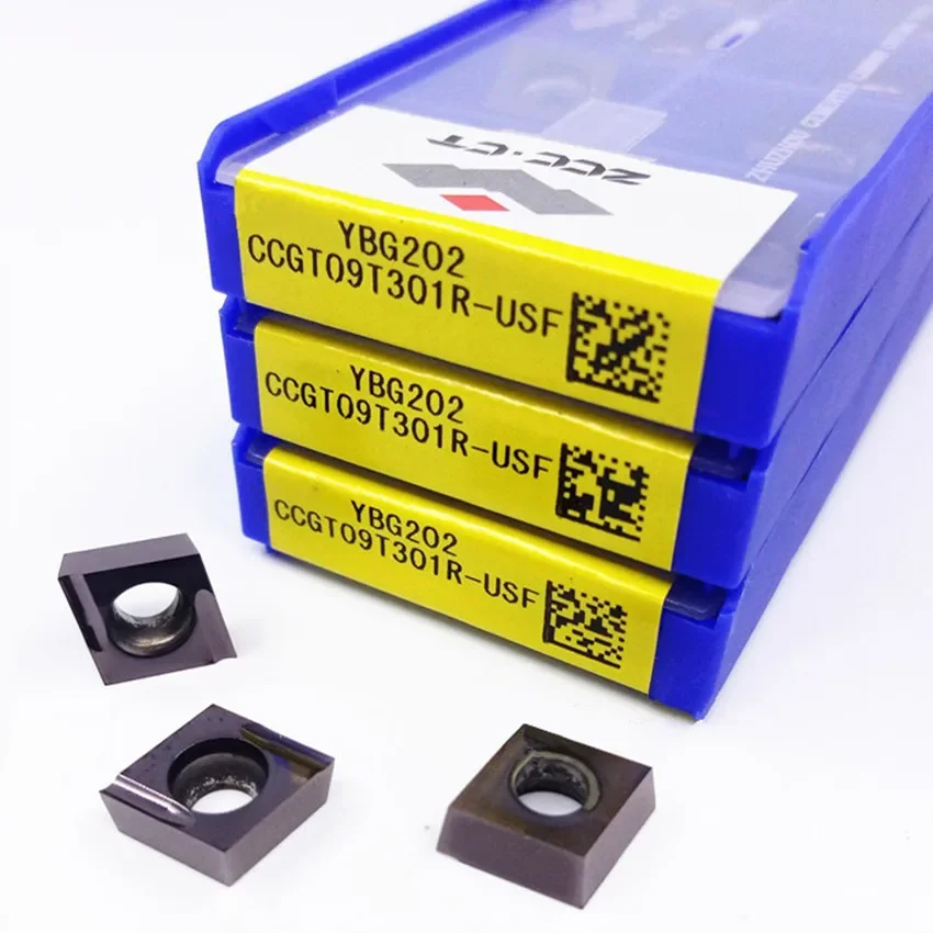 

CCGT09T301R-USF YBG202/CCGT09T301L-USF YBG202 CCGT09T301 ZCC.CT Твердосплавные вставки с ЧПУ токарные вставки 10 шт./кор.