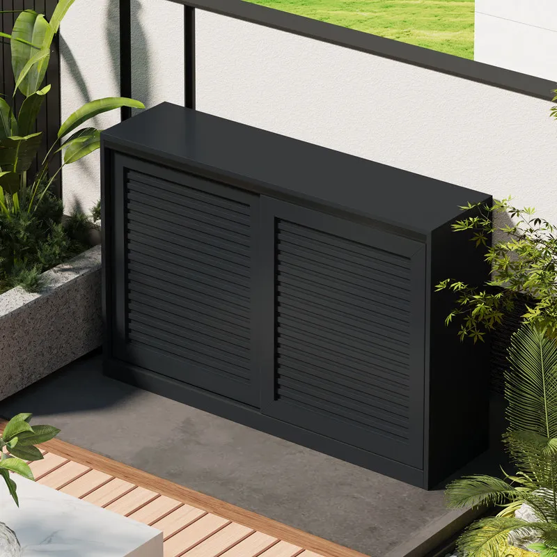 Outdoor all-aluminum alloy waterproof and sunscreen sliding door locker garden courtyard large-capacity sliding door storage too