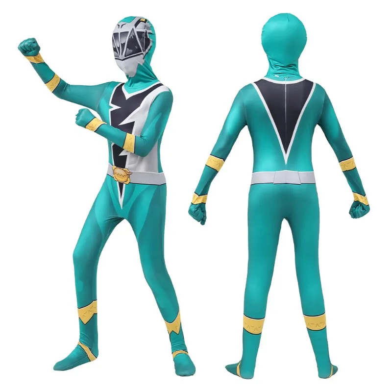 New Arrival Superhero Cosplay Costume Fantasia Power Samurai Rangers Cos Halloween Carnival Party Zentai Jumpsuit Adult Kids