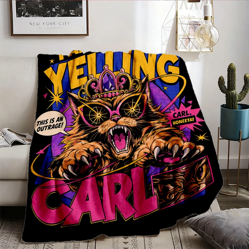 Princess Donut I Am Yelling Carl Flannel Blanket, Dungeon Crawler Carl Fan Art Flannel Throw, New Achievement DCC LitRPG
