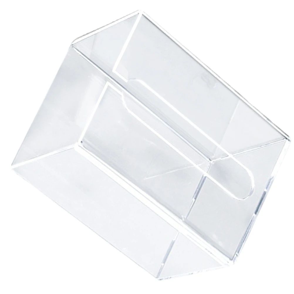 

Acrylic Tissue Box Napkin Holder for Bathroom Kitchen Storage Containers No Punch Wall Mount Boxes Transparent Case