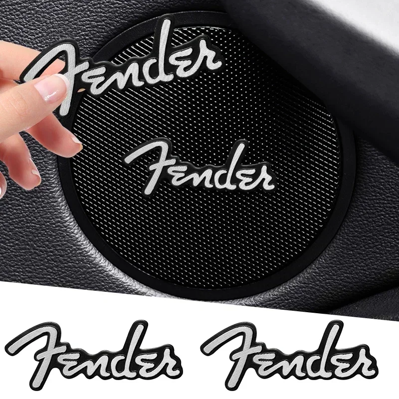 

5pcs/10pcs high-quality Metal Fender logo car Hi-Fi Speaker audio Speaker Badge stereo Emblem sticker Auto styling accessories