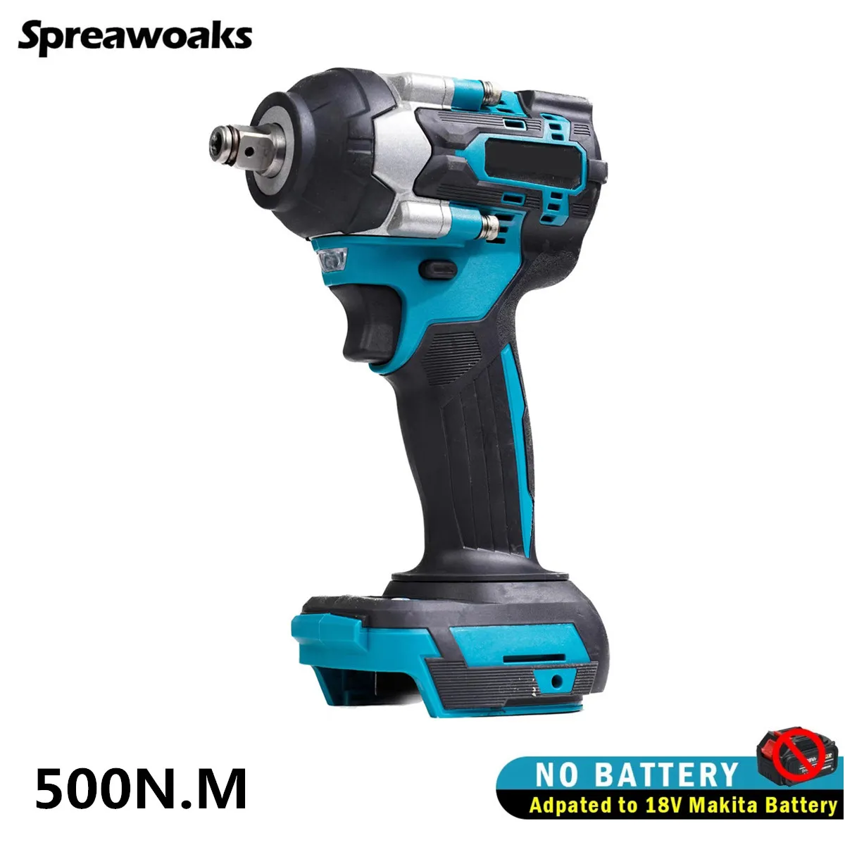 

Cordless Impact Wrench 500N.m 1/2" Brushless Electric Screwdriver Repair Power Tools For Makita 18V Battery