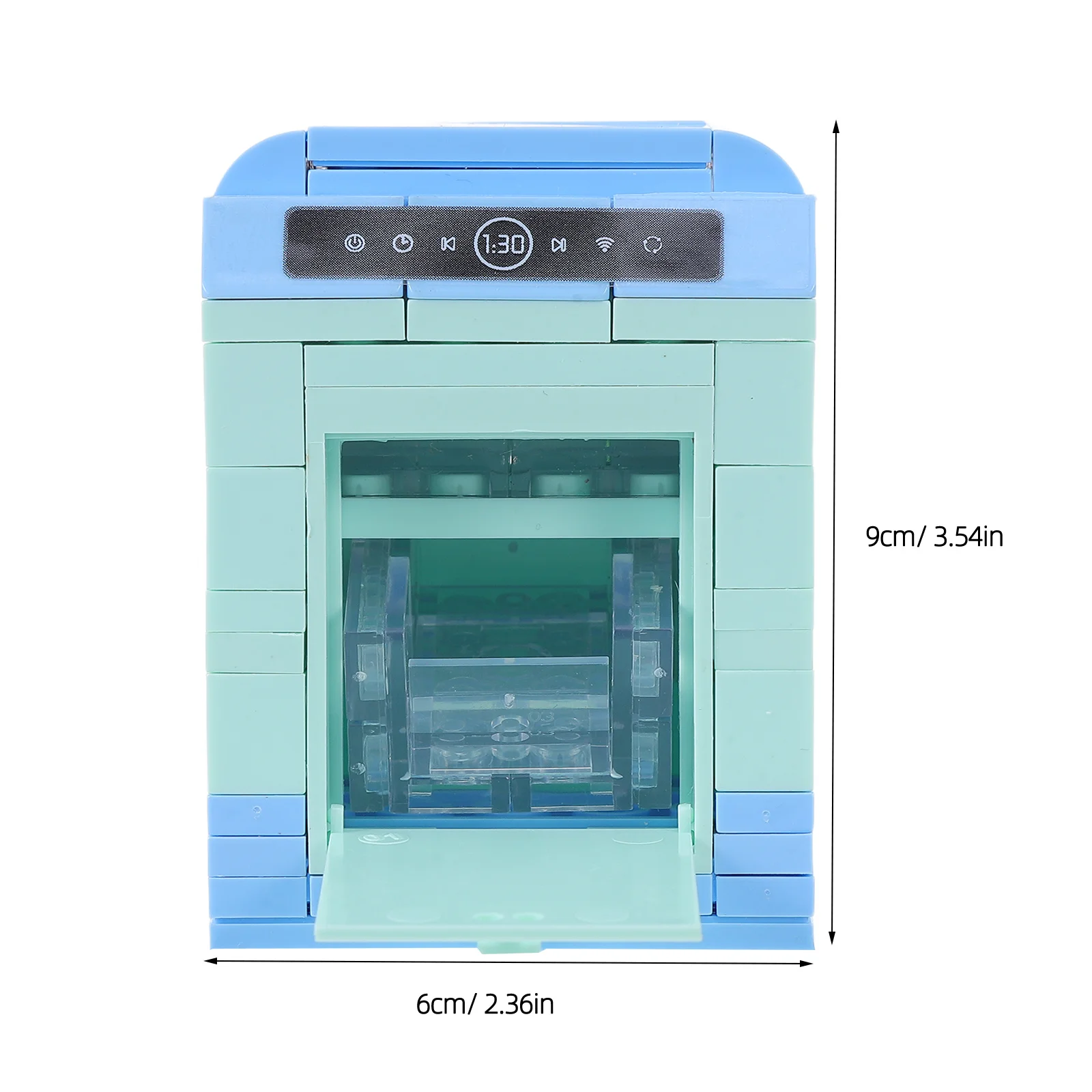 Máquina de lavar louça em miniatura, máquina de lavar louça em miniatura para casa de bonecas, acessórios de cozinha, aparelho de limpeza pequeno realista