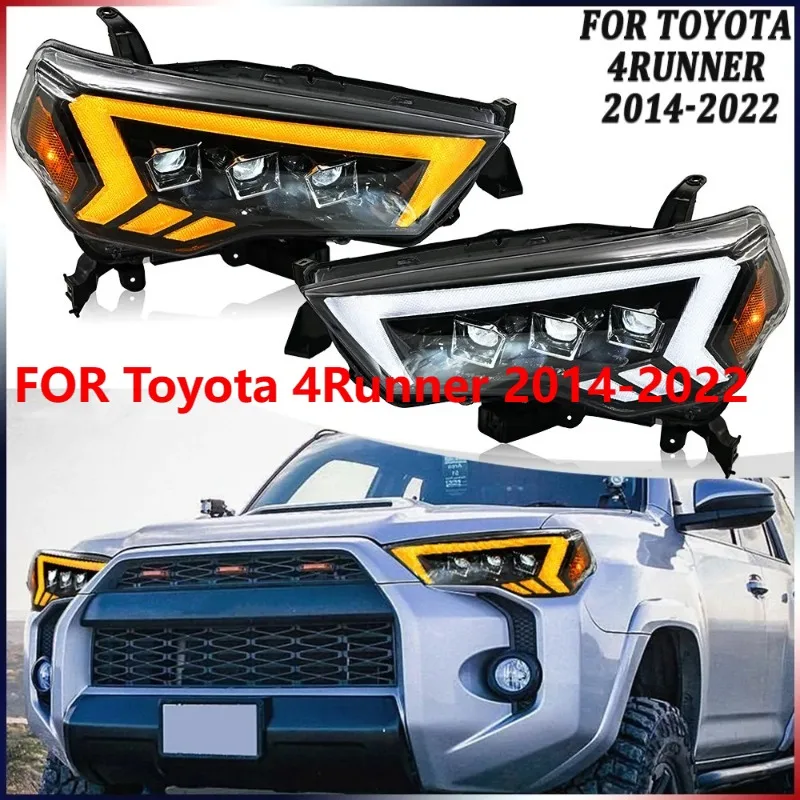 

2 шт. светодиодные фары проектора для Toyota 4Runner 2014-2022, фары DRL в сборе