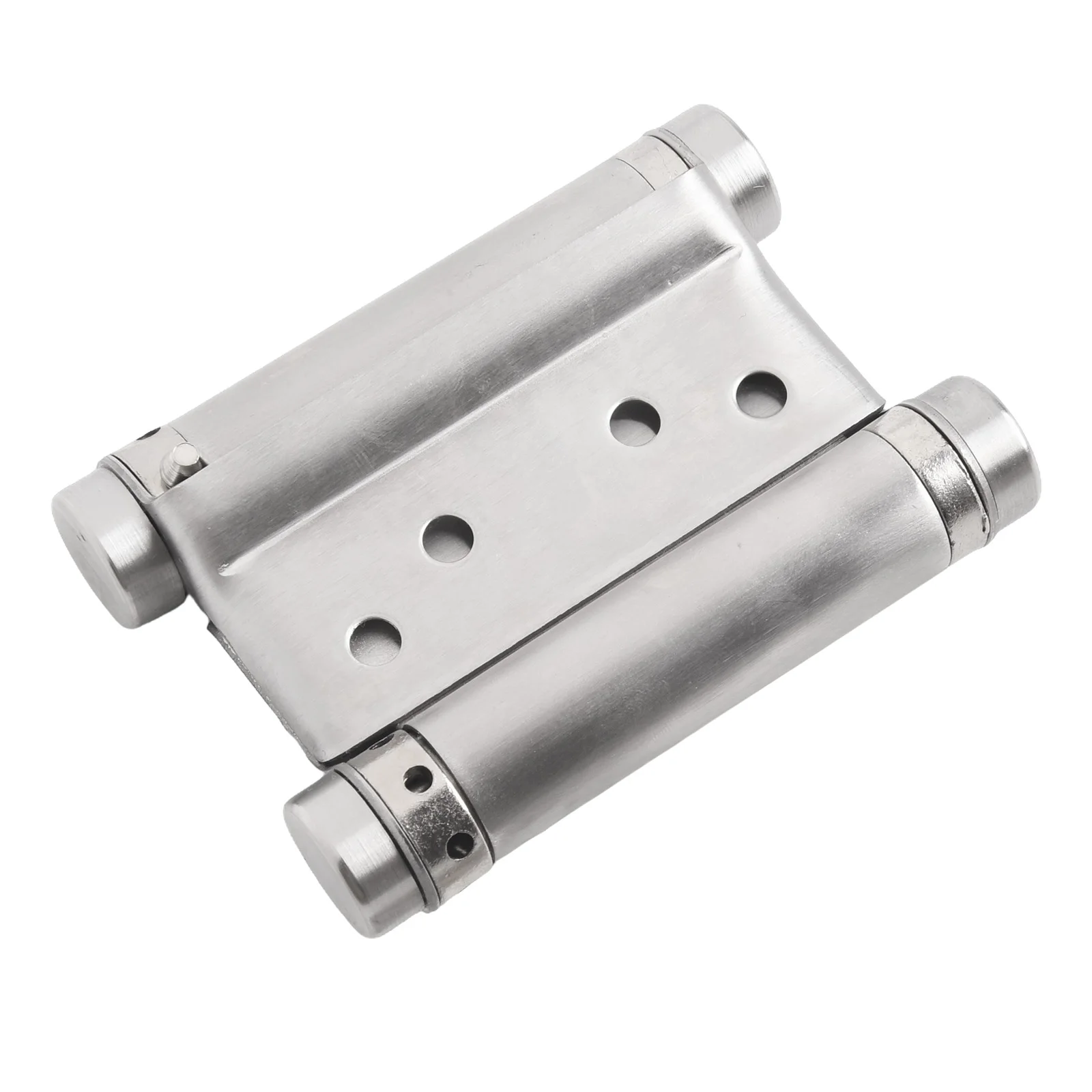 Two way stainless steel hinge with double spring design and bearing adjustment suitable for various door materials