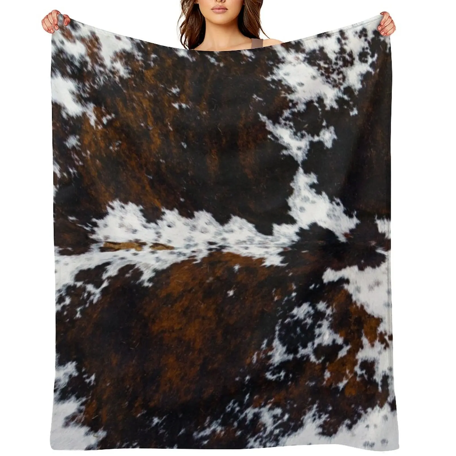 

Spotty luxurious cowhide Throw Blanket Polar Personalized Gift Cute Plaid Flannel Blankets
