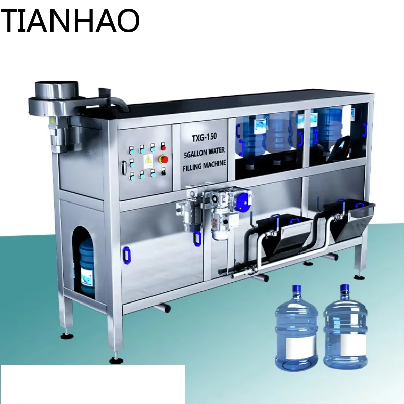 Automatic 300 BPH 3-in-1 19L Bottle Cleaning Filling & Capping Machine for 5 Gallon Water Bottles Liquid Filling Solution