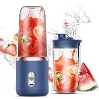 6 Blades Juicer Cup 400ML USB Smoothie Blender Cup Mini Charging Fruit Squeezer Food Mixer Ice Crusher Portable Wireless Juicers