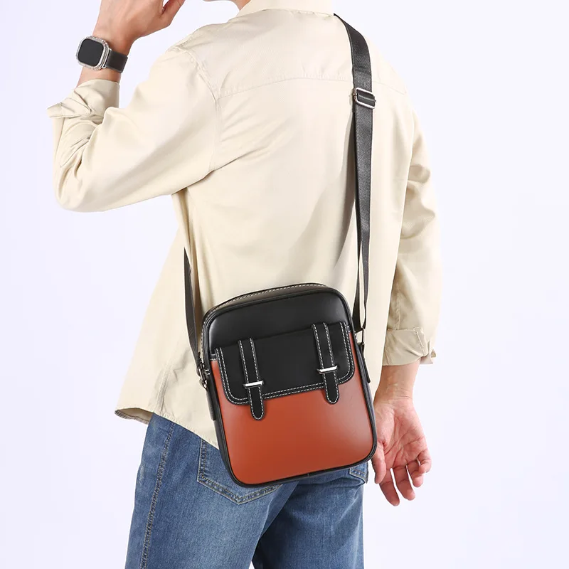 حقيبة كروس للرجال صغيرة متعددة الأقسام كاجوال حقيبة كتف عصرية خفيفة الوزن للسفر #3