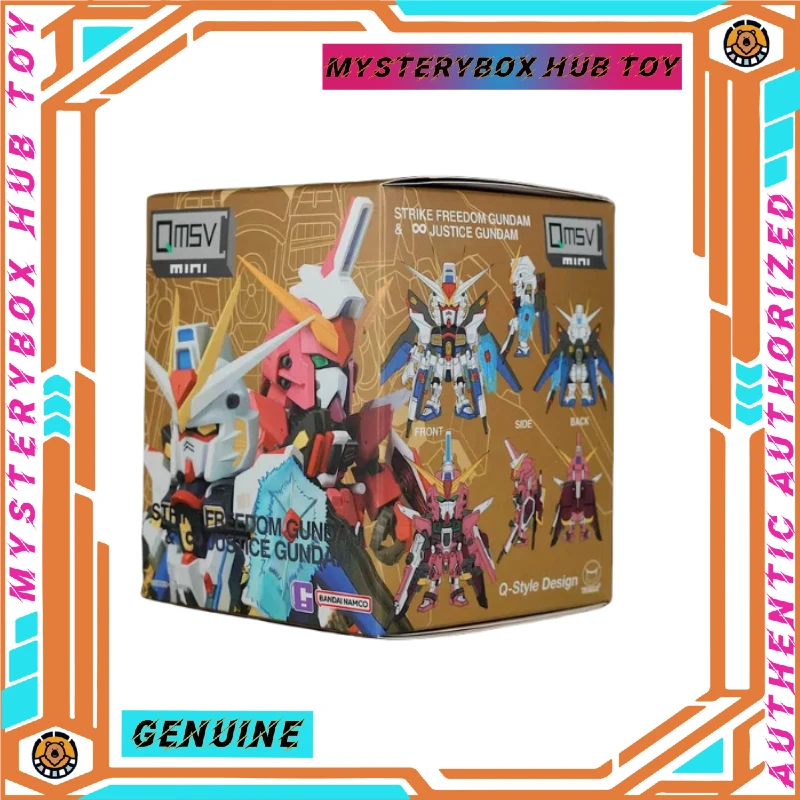 

Authentic Bandai QMSV Assault On Freedom And Infinite Justice Gundam Figure Collectible Male Model Toy Trendy Blind Box