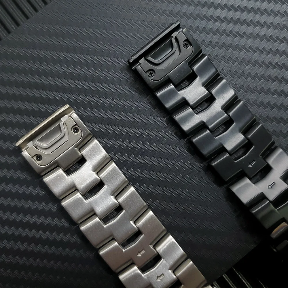 For Garmin Watch Fenix Series Strap Quick Release Titanium Alloy Three Bead Strap 22/26mm view 3