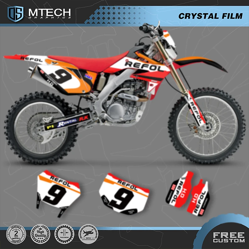 

DSMTECH Graphics Backgrounds Decal Stickers Kit for Honda CRF250X 2004 2005 2006 2007 CRF 250X 2008 2009 2010-2012 006