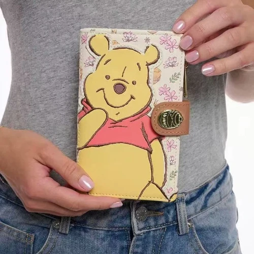 กระเป๋าสตางค์ลายการ์ตูนดิสนีย์ วินนี่เดอะพูห์ จาก Loungefly รุ่นใหม่ กระเป๋าใส่เหรียญ ใส่บัตร แฟชั่นน่ารัก พกพาสะดวก เหมาะสำหรับเป็นของขวัญสำหรับเด็กผู้หญิง