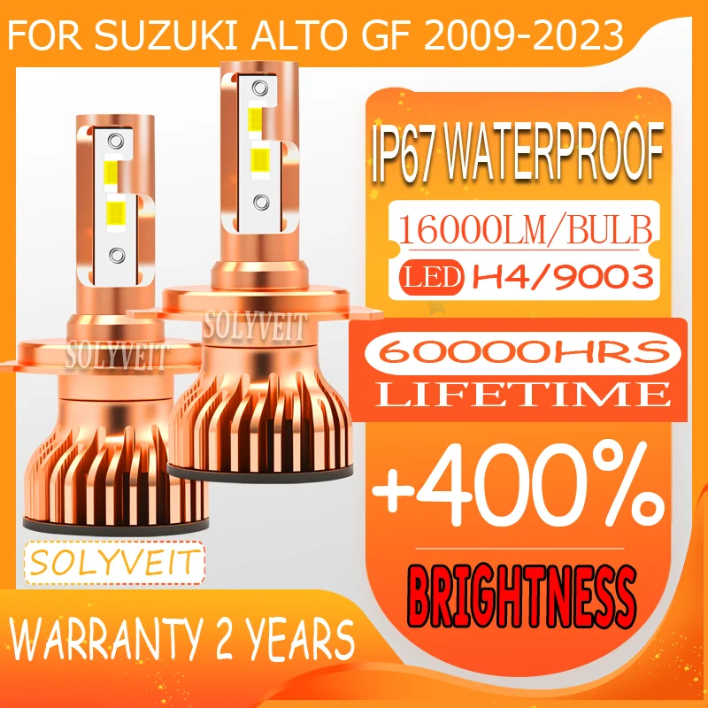 

60000 Hour Lifespan No Tools Needed Waterproof H4 LED HEADLIGHT For SUZUKI ALTO GF 2009 2010 2011 2012 2013 2014 2015 2016-2023