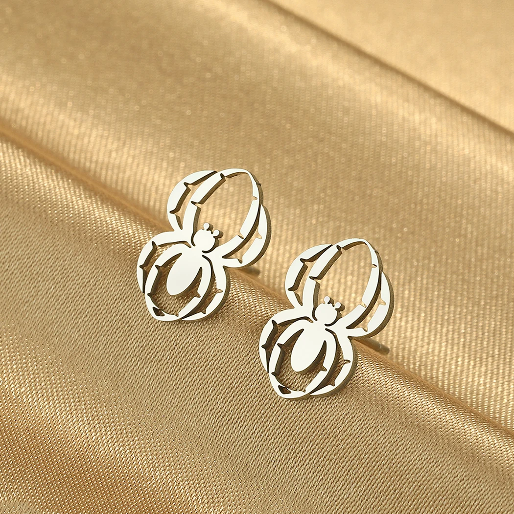 CHENGXUN Widow Spider Earring Natasha Romanoff Stud  Minimalistic Spider Jewelry Cute Bug Unique Gift