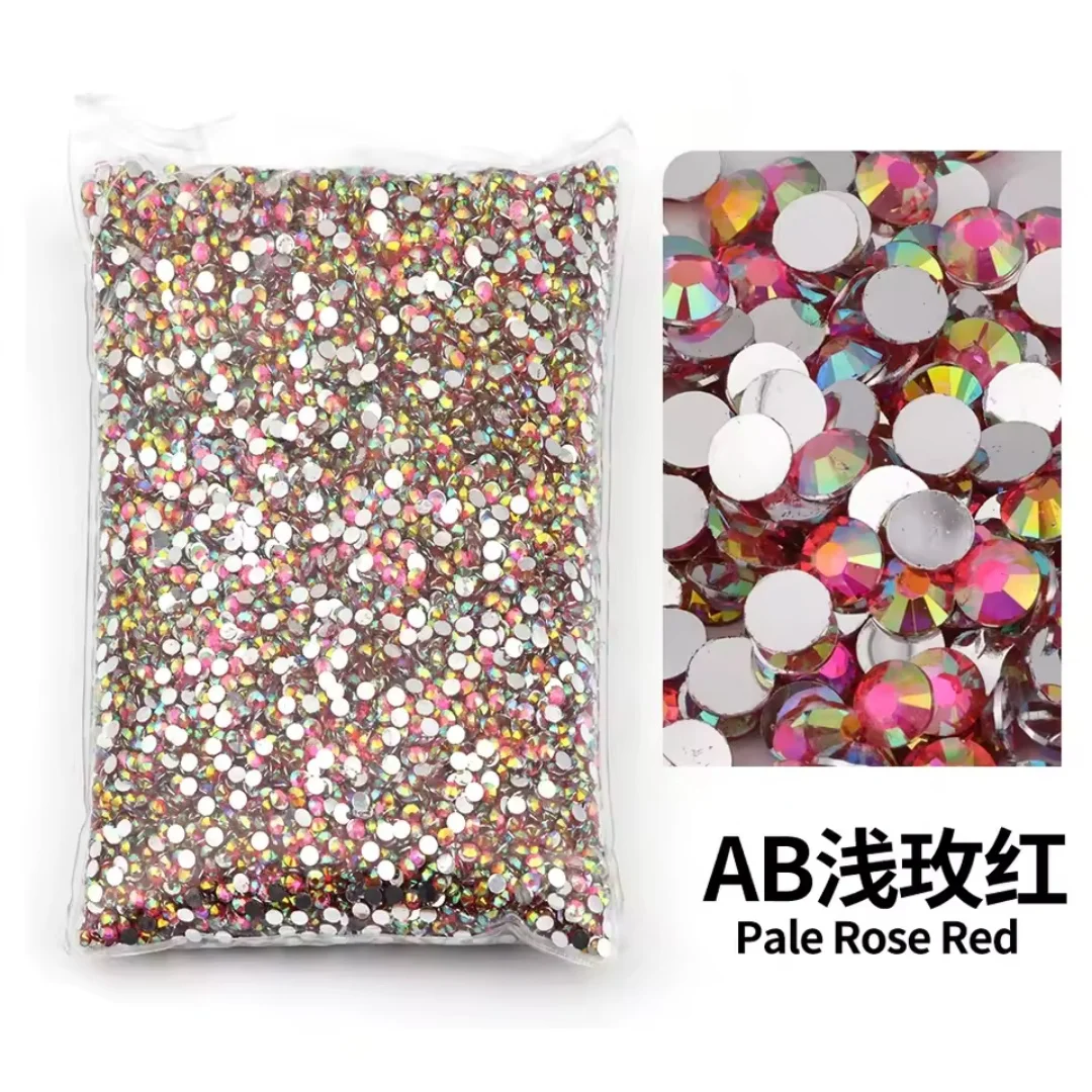 Großhandel 2-6mm Harz-Strass ohne Hitzefixierung, runde DIY-Harz-Flachboden-Kristalldiamanten für Nagelkunst-Dekorationen und Bastelarbeiten – Detail 10