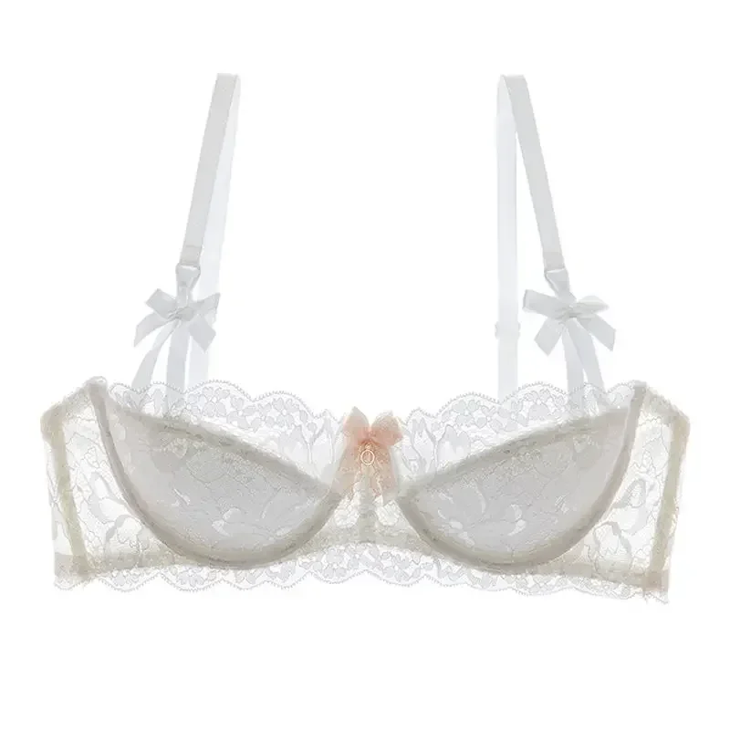 MOYISU Französische Romantische Spitze Komfortabel Atmungsaktiv Sexy Tushy Slim BH-Kollektion Pure Desire Mädchen Push-Up Schöne Unterwäsche SET
