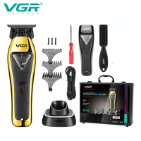 VGR Hair Trimmers Professional Body Trimmers 10000 RPM Hair Clippers Vector Motor Barber Rechargeable 0mm Trimmer for Men V-994