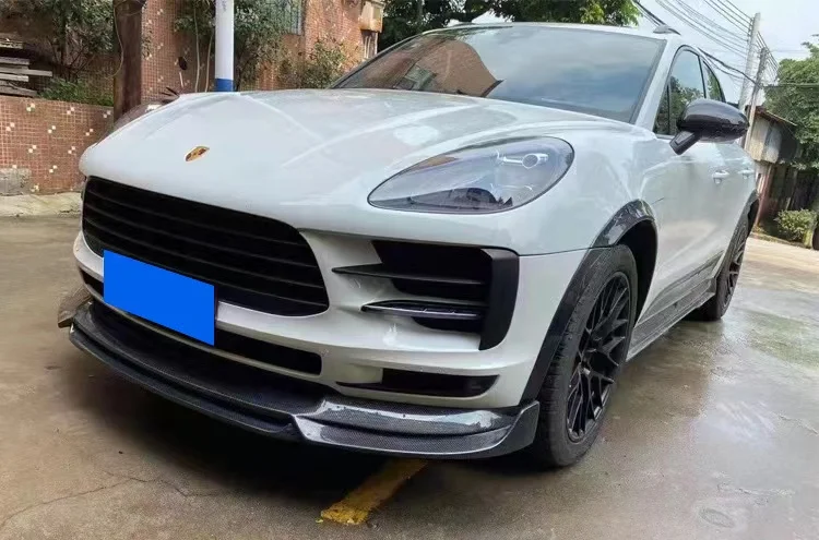 Carbon Fiber Front Lip for 19-22 for Porsche Macan  Body Part