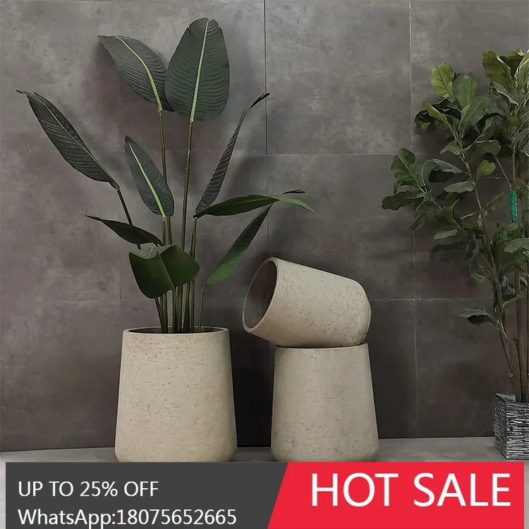 SGF الحديثة قطرة الماء شكل الطابق الاسمنت زهرية المنزل البستنة النباتات الخضراء الديكور