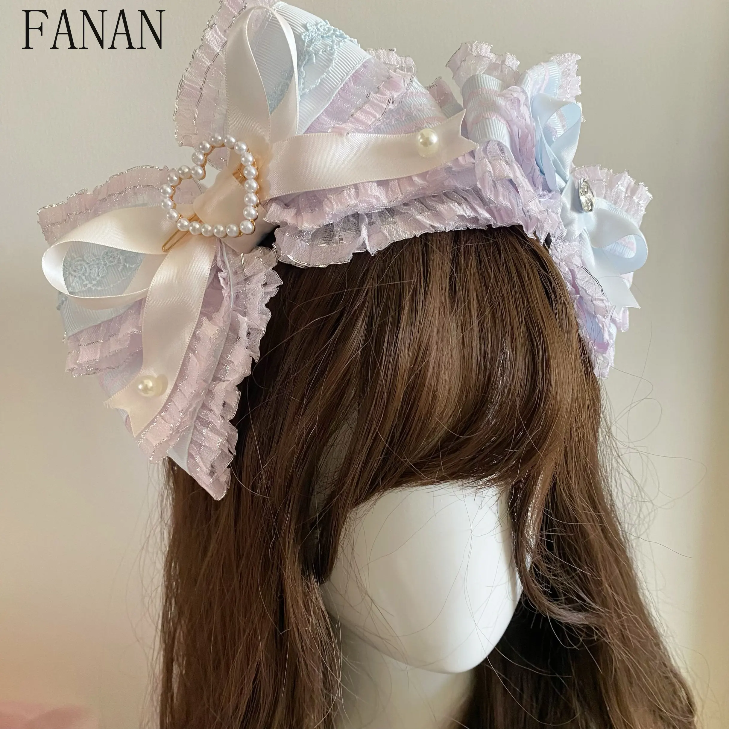 

Милая повязка на голову в стиле Лолита, модные и элегантные аксессуары для волос KC, новинка 2026 года, повязка для девочек