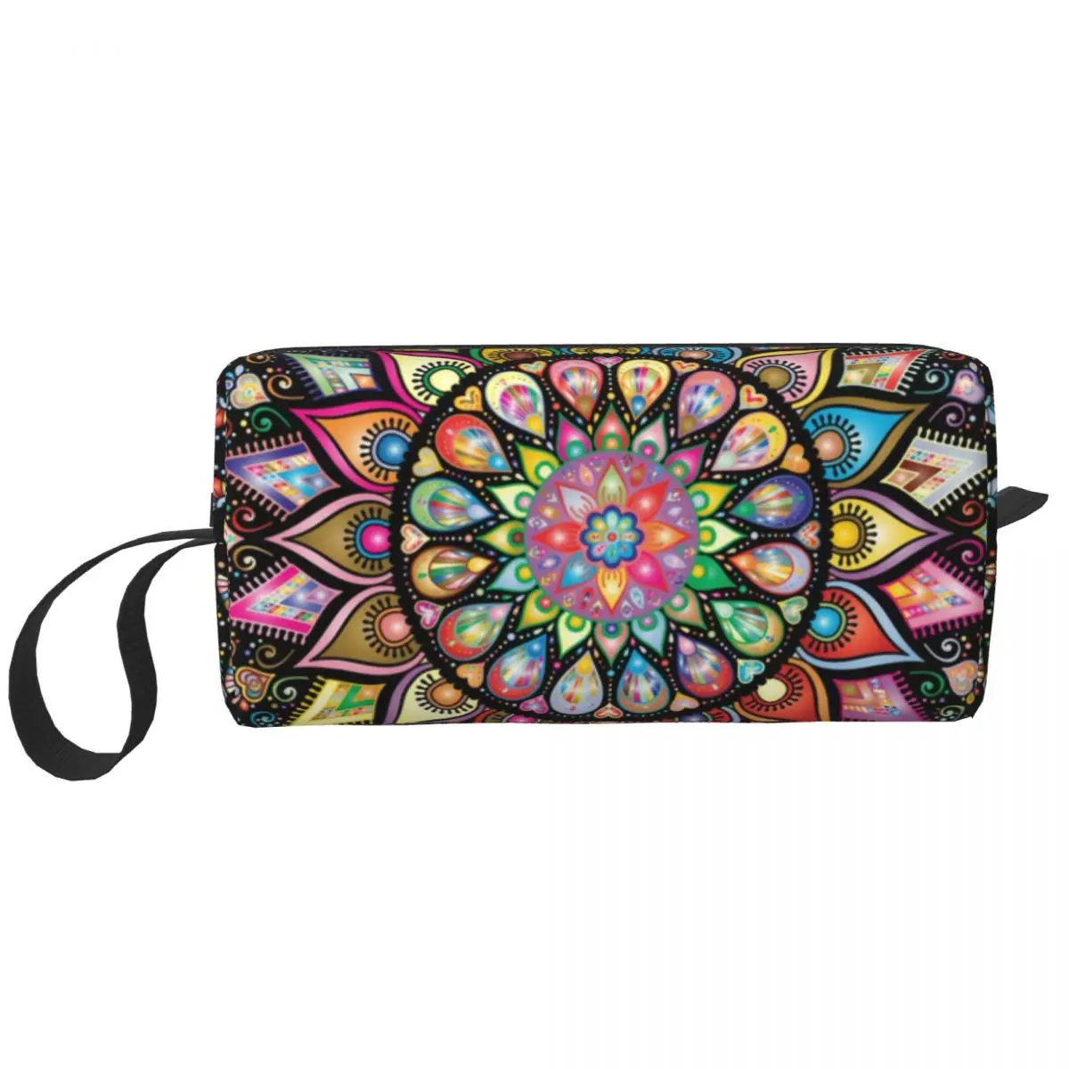 Colorful Lotus Mandala Cosmetic Bag Women Fashion Big Capacity Buddhism Flower Makeup Case Beauty Storage Toiletry Bags