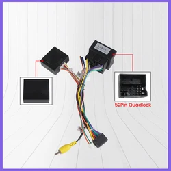 Car Radio Universal 52/40 Pin Quadlock Car Cable With Canbus BOX For Volkswagen Golf 5/6/Polo/Passat/Jetta/Tiguan/Touran/Skoda