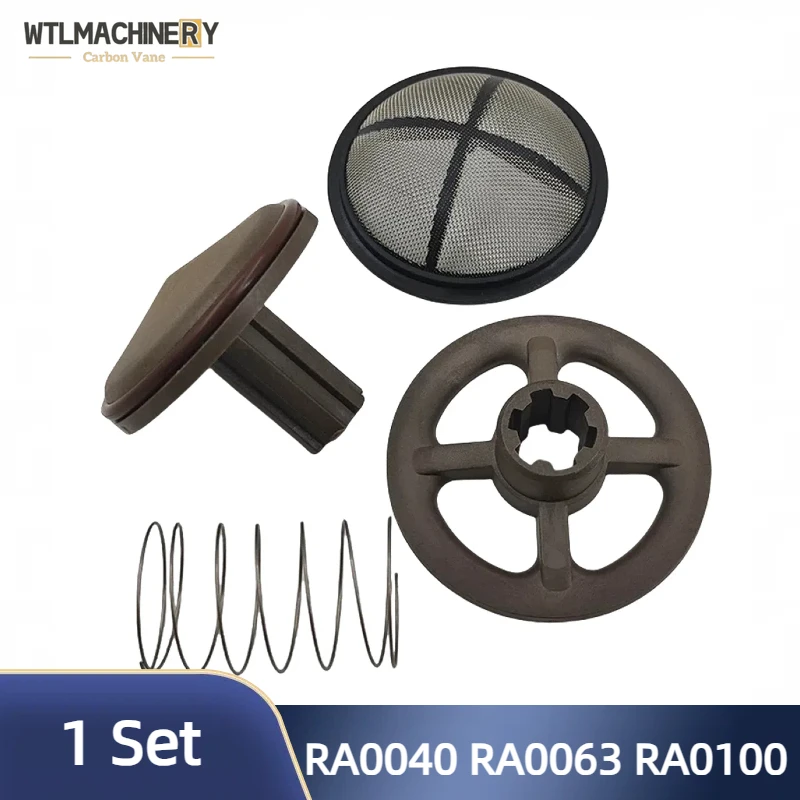 

1 комплект обратного клапана + фильтр + пружина + основание для вакуумного насоса, клапан обратного давления воздушного насоса для компрессора RA0040/RA0063/RA0100