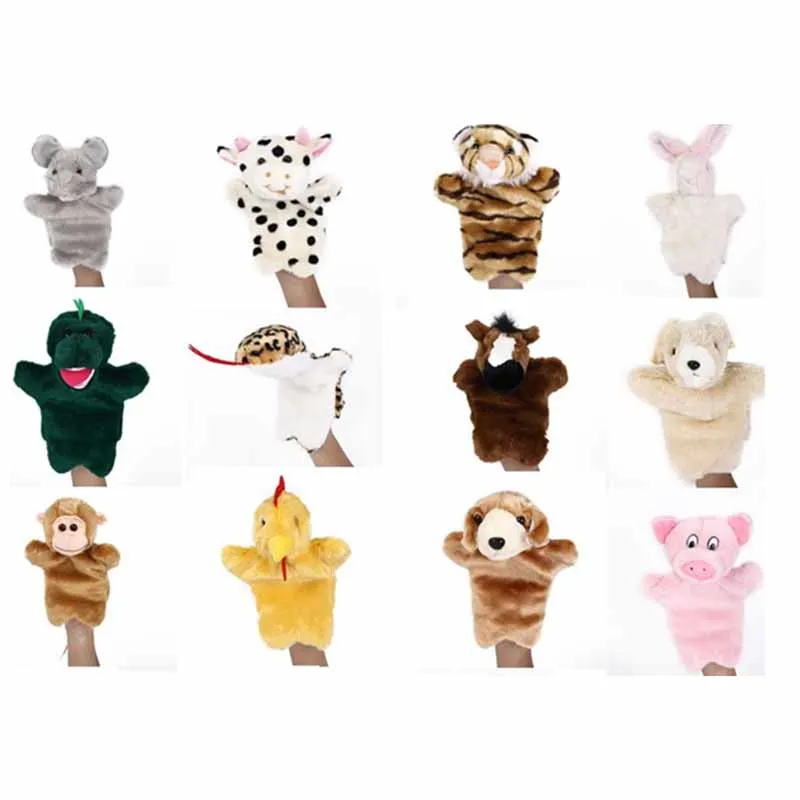 Children Puzzle Toys Simulation Cute Animal Series Plush Hand Puppet Toys Baby Bedtime Storytelling Soothing Hand Puppet Toys