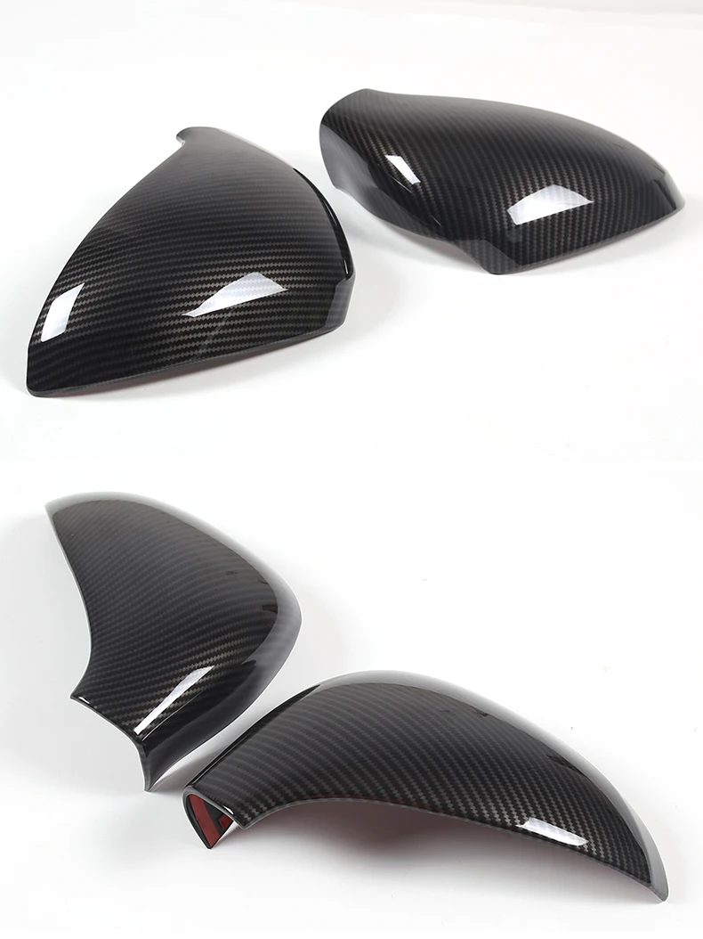 Für Peugeot 207 308 06-2014 ABS Carbon-Faser/Silber/Matt Schwarz Auto Seitentür Rückspiegel Abdeckung Zierleiste Aufkleber Auto Zubehör – Detail 3