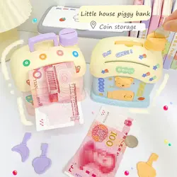 Cartoon Piggy Bank With Lock Kids Toy Children'S Mushroom Money Box To Save Monry Kawaii Coin Box Cash Saving Children Gfit