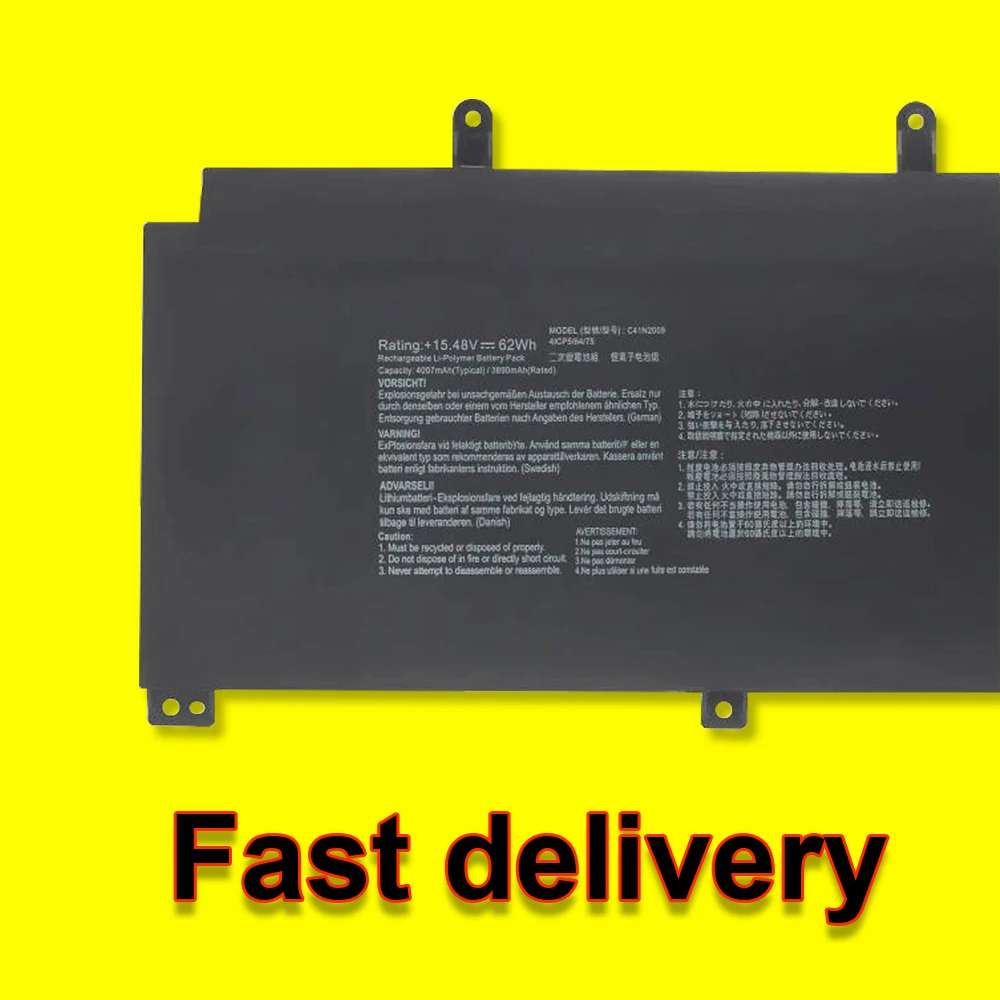 

C41N2009 Laptop Battery For ASUS ROG Flow X13 PV301 PV301QH GV301 GV301Q GV301QC GV301QE GV301QH GV301RA GV301RC 62WH