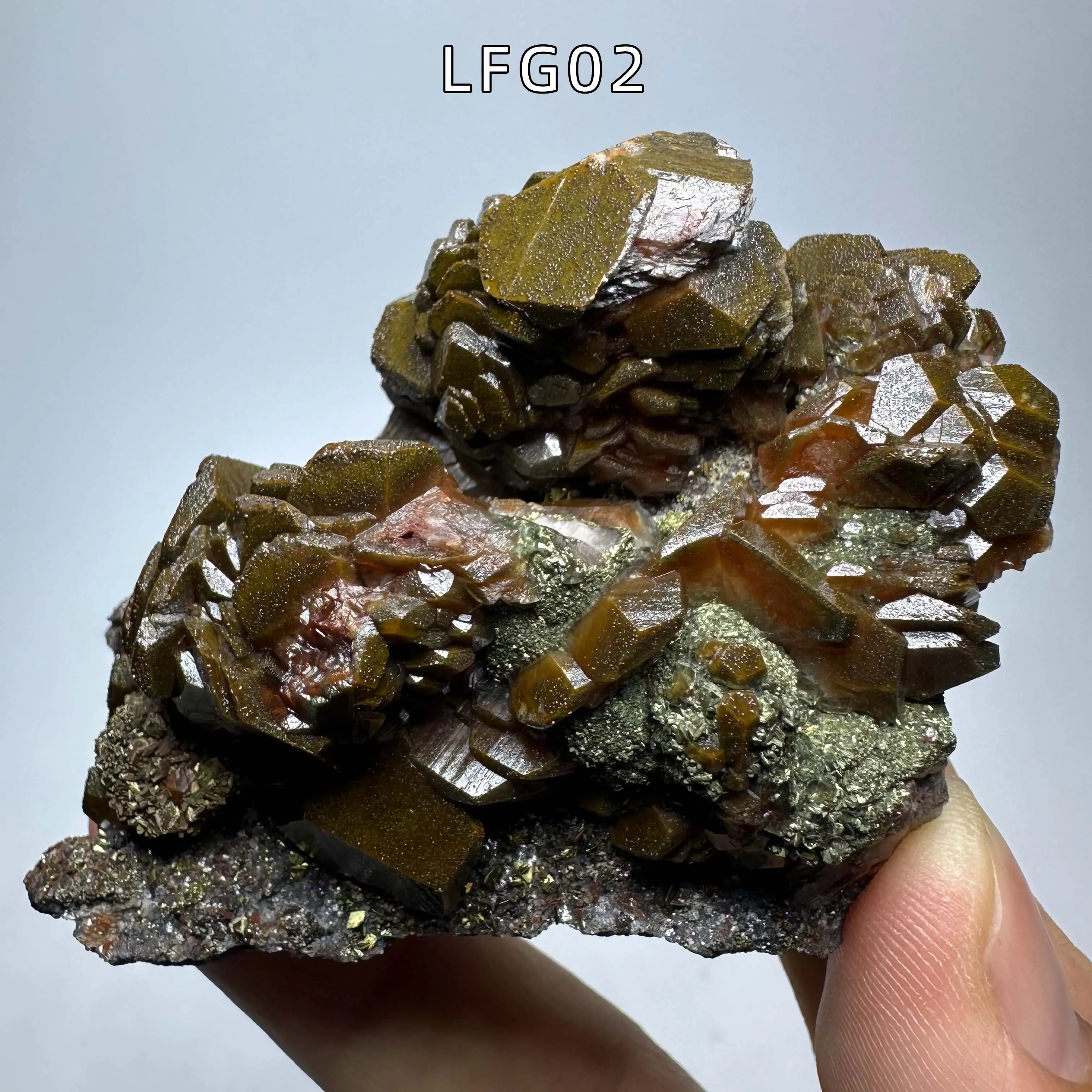 100% natural Coffee color calcite and Pyrite specimen healing crystal stone Teaching Collection Gift Home Decor