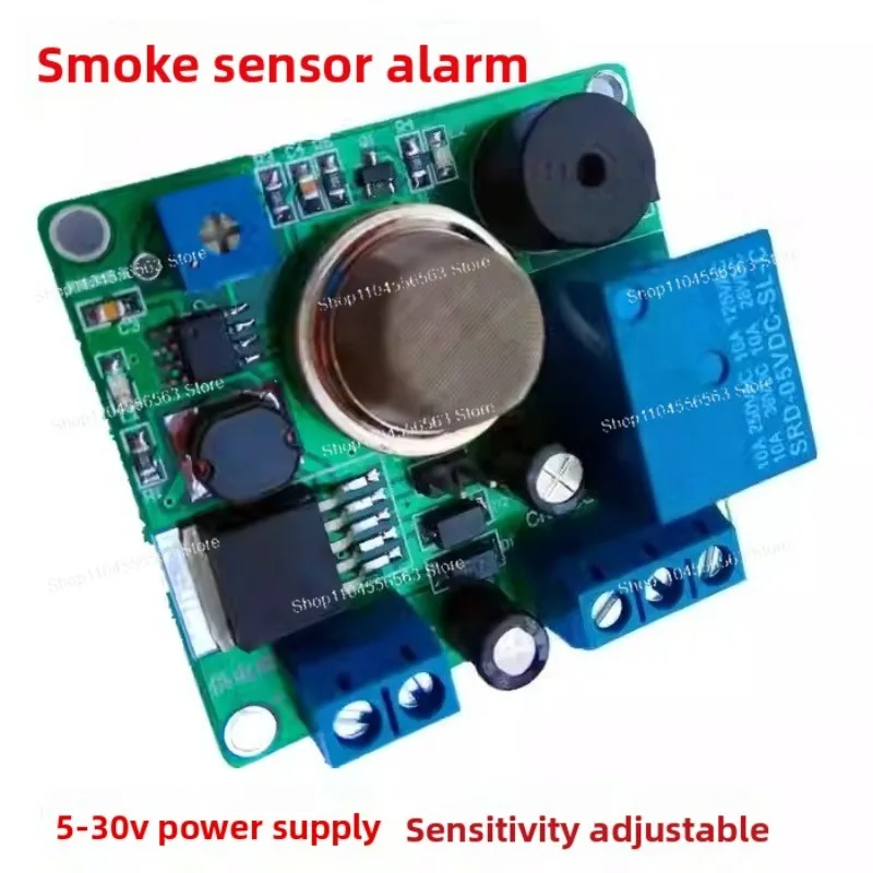 MQ-2 Smoke Sensor Module, Smoke Detection & Alarm Controller with Switch Function, for Security Monitoring