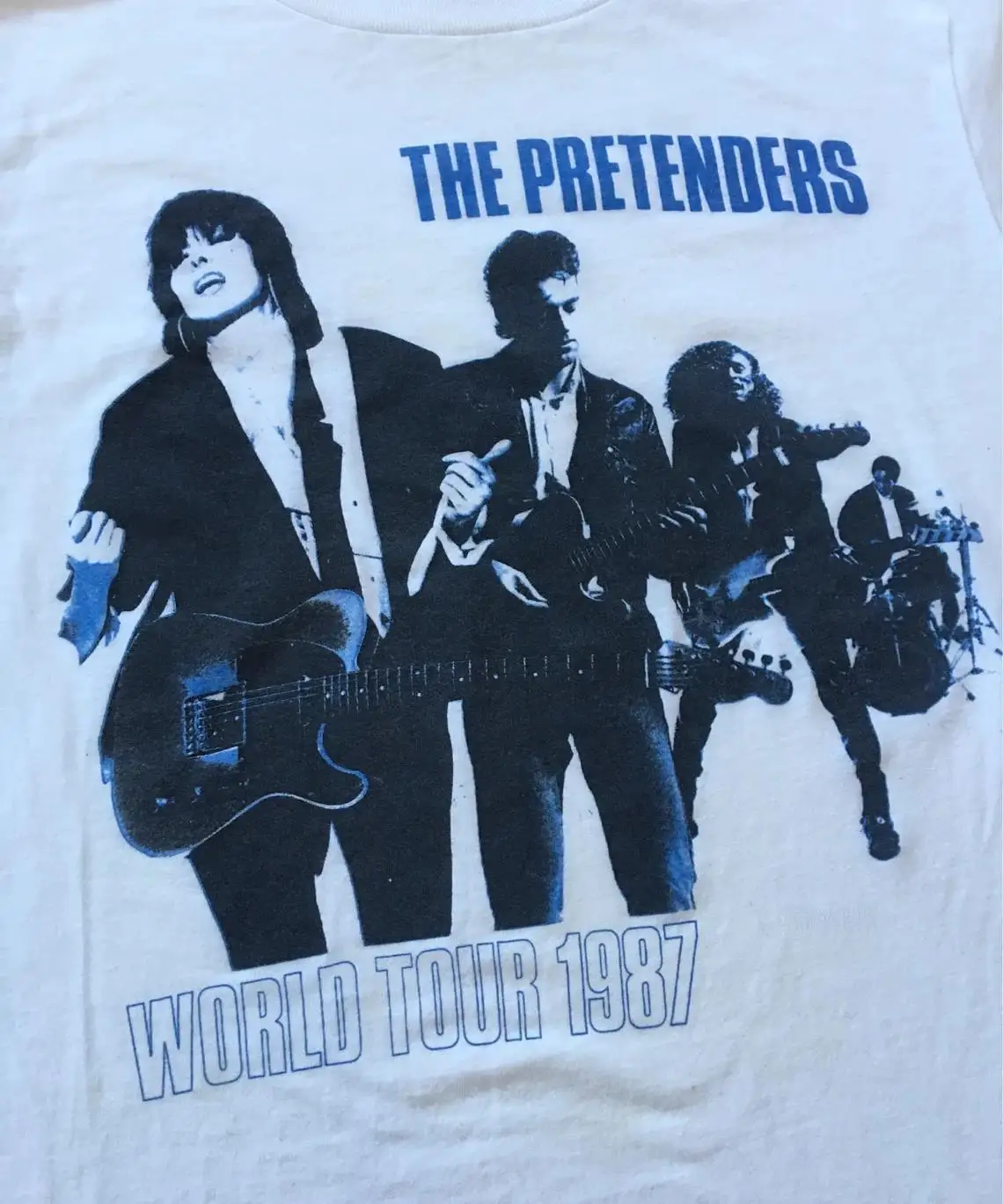 Vintage The Pretenders World Tour Cotton White All Size Men Women Shirt S-3XL