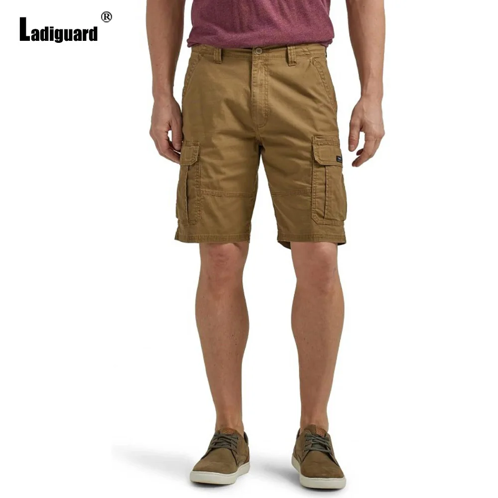 Samlona-Short cargo décontracté pour homme, pantalon court, blanc, noir, poche debout, basique, mode loisirs, simplicité, nouveau, 2024 mn