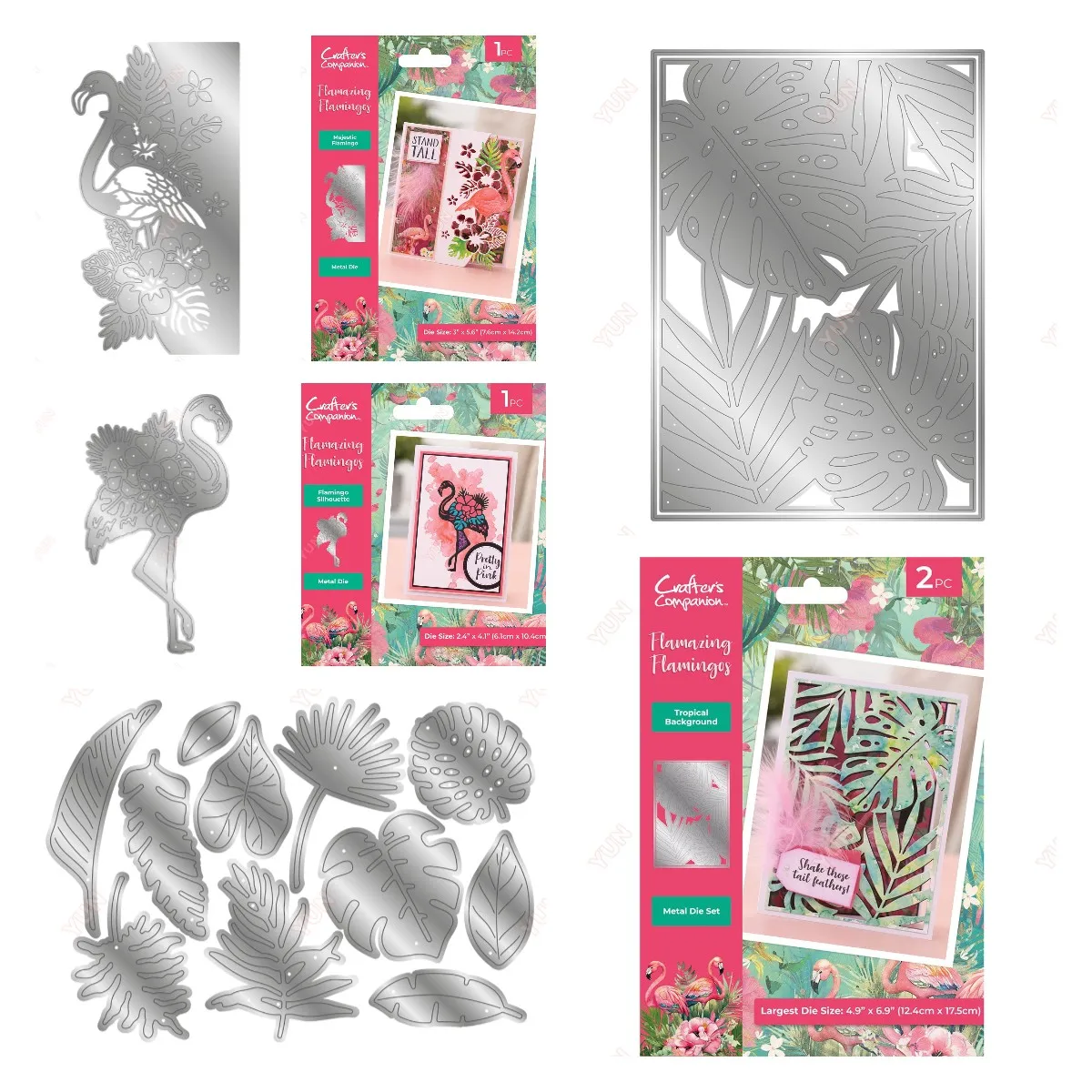 

Tropical Background Majestic Flamingo Metal Cutting Dies Scrapbook Diary Decoration Stencil Embossing Template DIY Handmade