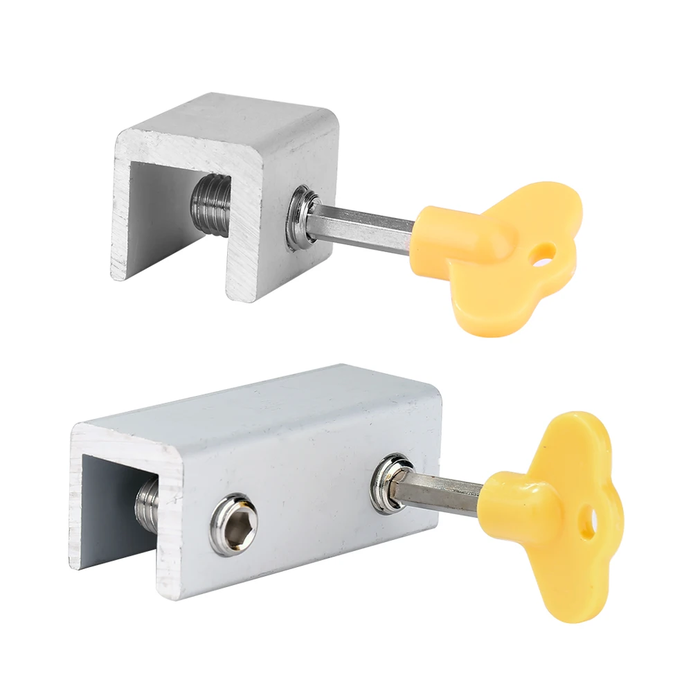 Door Window Lock Restrictor with Key Window Cable Limit Lock Adjustable Portable Security Multi-function for Bedroom and Office