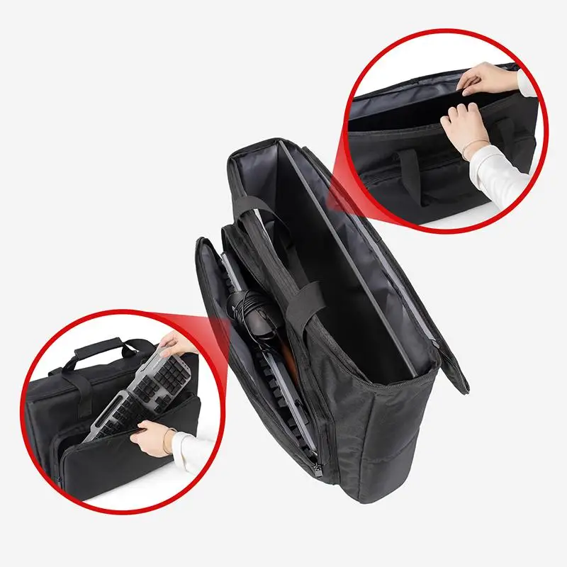 24/25/27/32 Inch Monitor Carrying Bag With Cushioning Foam Shockproof Full Protection Traveling Portable Computer Screen Case