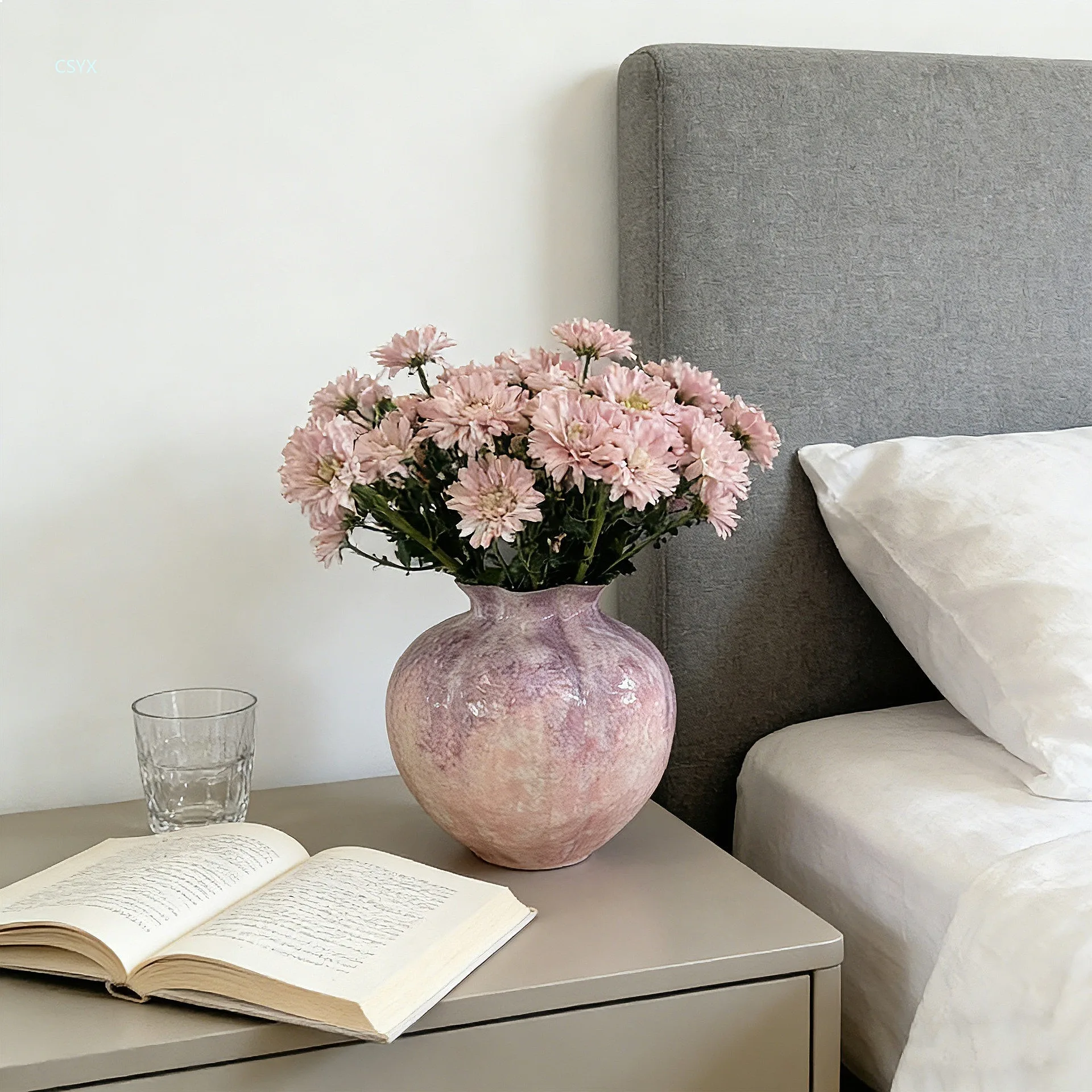 แจกันเซรามิกสีม่วง รูปทรงฟักทอ - Vase Decor บทวิจารณ์และราคา