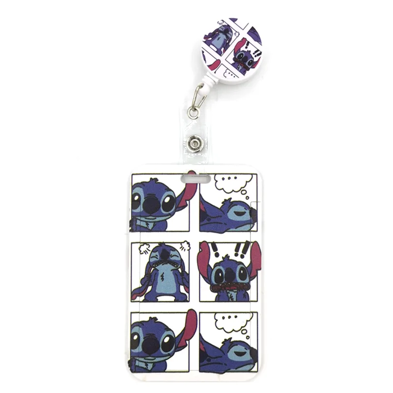 

Funny Stitch Meme Fashion Women Card Holder Lanyard Colorful Retractable Badge Reel Nurse Doctor Student ID Card Clip Holder