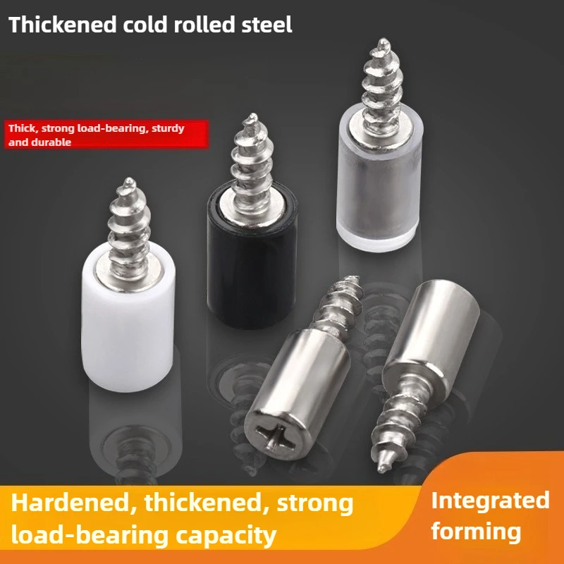 Maosu 20pcs Self-tapping Screws Cabinet Bracket Laminate Support Glass Studs Pegs Nonslip Partition Nail For Wooden Cabinets War