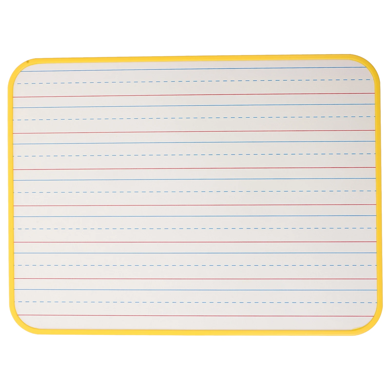 

Double Sided Whiteboard Dry Erase Board Yellow Frame Small Size Straight Grain Ruled Writing Board for Office Classroom Use
